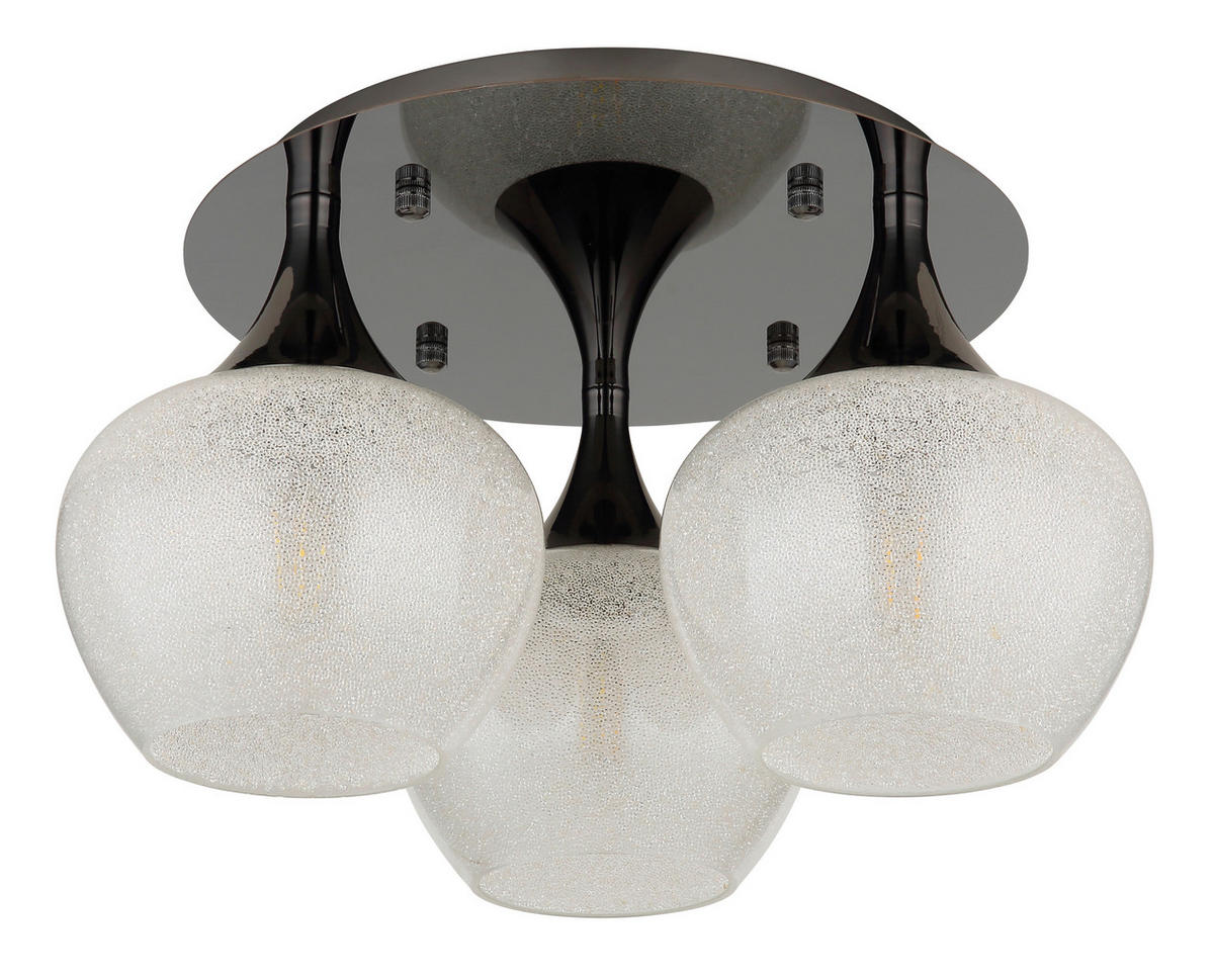 SVJETILJKA STROPNA  - prozirno/crna, Konvencionalno, staklo/metal (45/27,5cm) - Globo