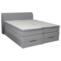 BOXSPRINGBETT 200/200 cm  in Silberfarben  - Silberfarben, Konventionell, Textil (200/200cm) - Carryhome