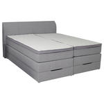 BOXSPRINGBETT 180/200 cm  in Silberfarben  - Silberfarben, KONVENTIONELL, Textil (180/200cm) - Carryhome