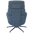 RELAXSESSELSET Webstoff Hocker, Kopfteilverstellung    - Schwarz/Grau, Design, Textil/Metall (73/110/87cm) - Dieter Knoll