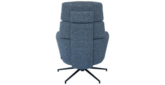 RELAXSESSELSET Webstoff Hocker, Kopfteilverstellung    - Schwarz/Grau, Design, Textil/Metall (73/110/87cm) - Dieter Knoll