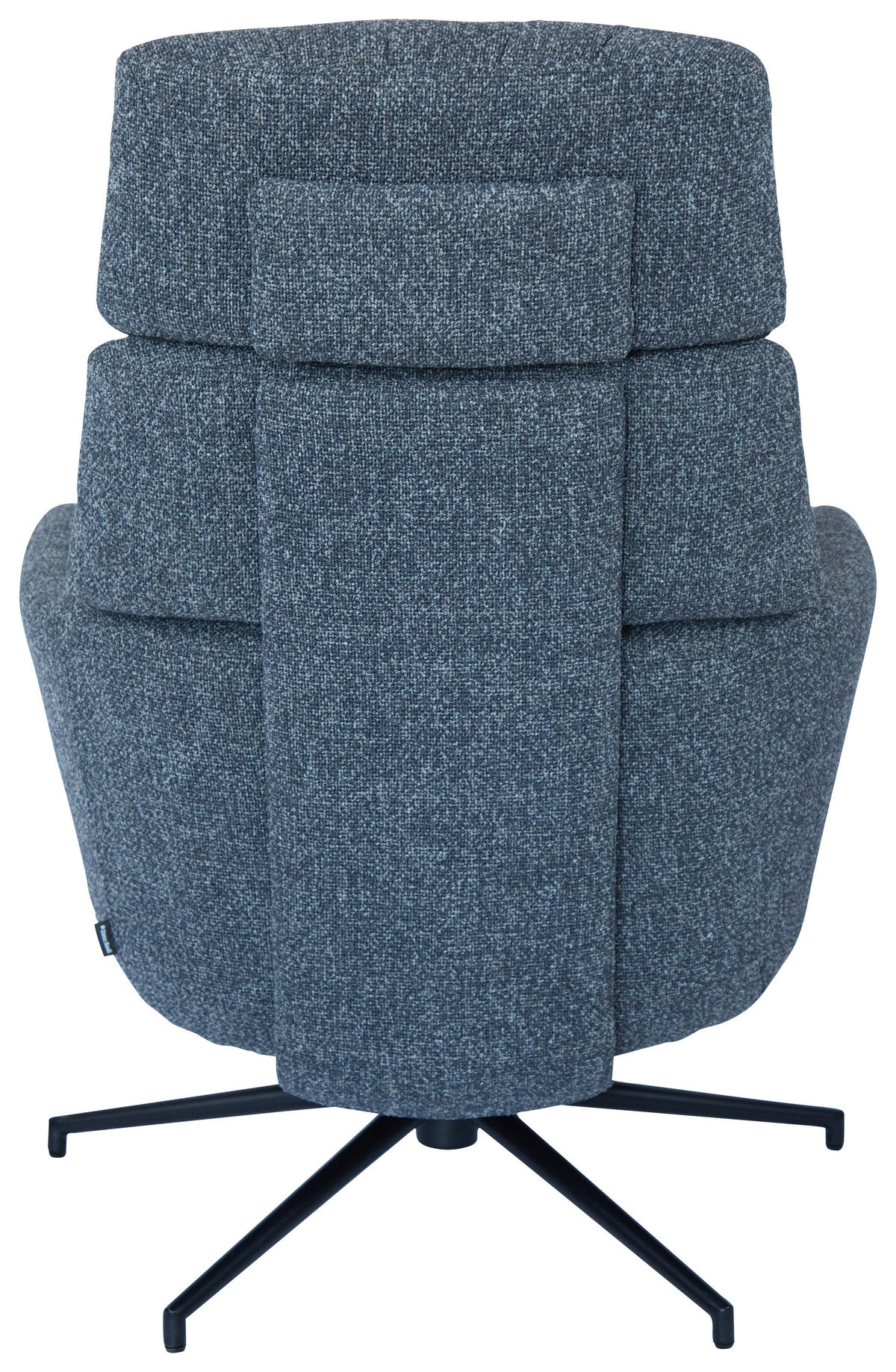 RELAXSESSELSET Webstoff Hocker, Kopfteilverstellung    - Schwarz/Grau, Design, Textil/Metall (73/110/87cm) - Dieter Knoll