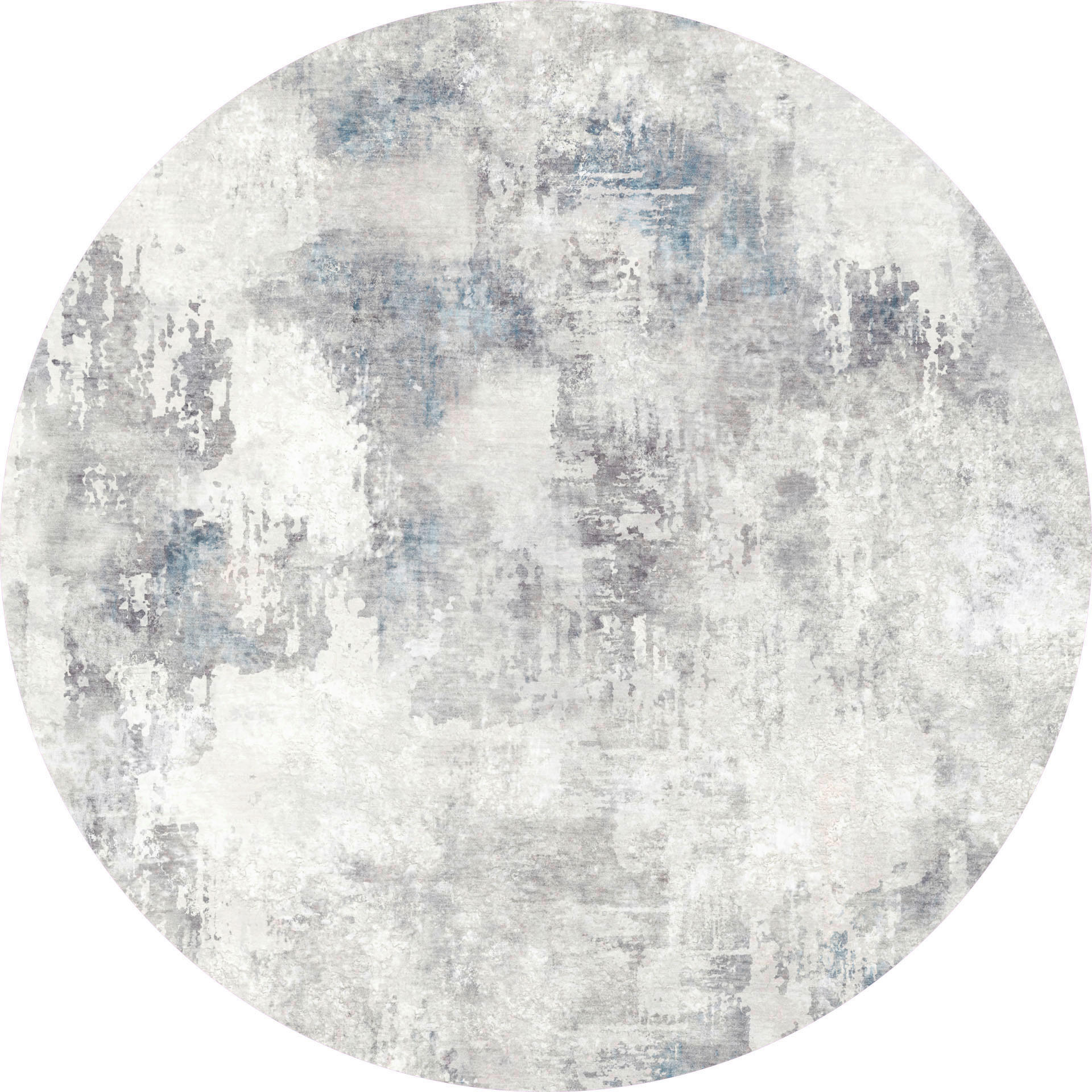 VINTAGE-TEPPICH 200 cm Ondea Jorg Hellgrau, Pastellblau, Grauweiß rund  - Pastellblau/Hellgrau, Design, Kunststoff/Textil (200cm) - Lindorug