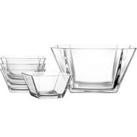 SERVIERSCHALENSET   - Klar, Glas (22/16,8/22cm) - Leonardo