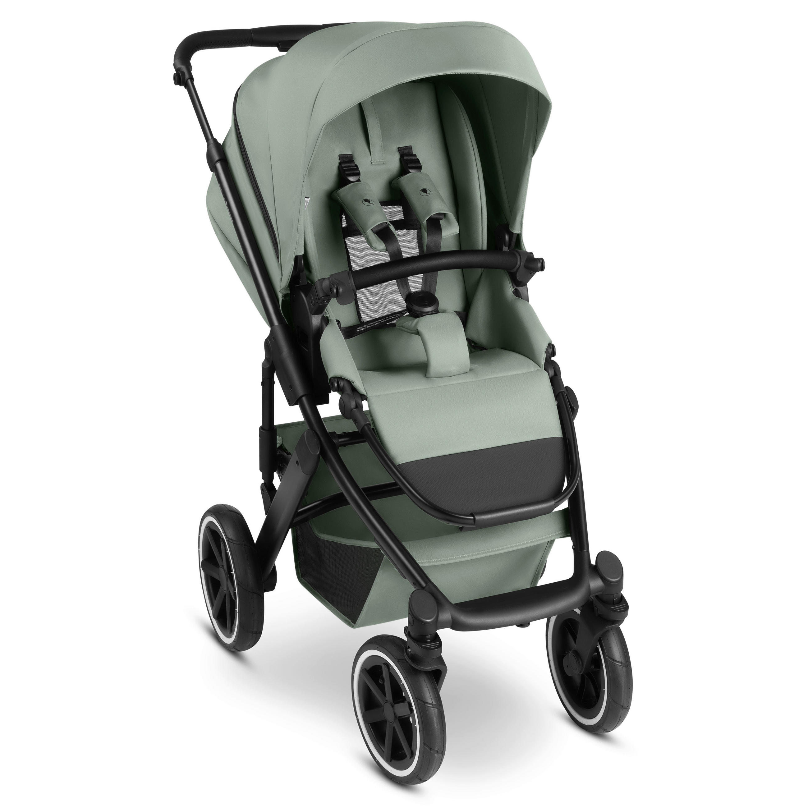 KINDERWAGEN  Salsa 5 Air  Pine  - Pastellgrün/Schwarz, Basics, Textil/Metall (63/118/95,5cm) - ABC Design