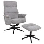 RELAXSESSELSET in Metall, Textil Grau  - Schwarz/Grau, Design, Textil/Metall (74/106-96/72-101cm) - Carryhome