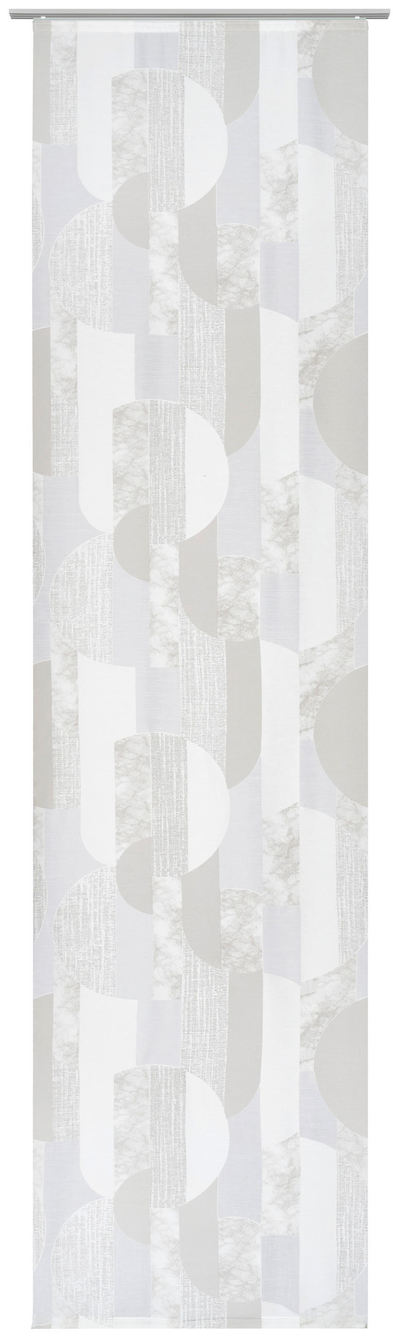 PANEL ZAVESA siva, bela - siva/bela, Osnovno, tekstil (60/260cm) - Novel