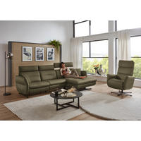 RELAXSESSEL in Leder Olivgrün  - Schwarz/Olivgrün, Design, Leder/Metall (82/119/85cm) - Dieter Knoll