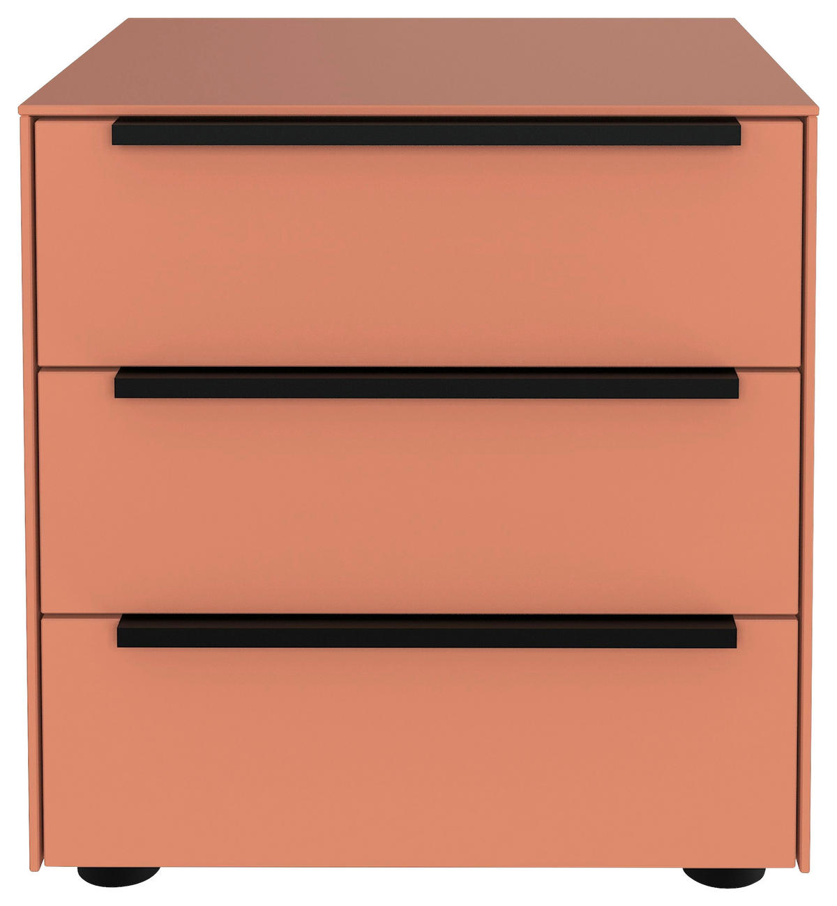 NACHTSCHRANK 45/60/38 cm, Rot,  - Rot/Schwarz, Design, Holzwerkstoff/Kunststoff (45/60/38cm) - Lomoco