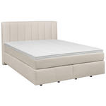 BOXSPRINGBETT 180/200 cm,  in Creme, H2 + H3 = mittel + fest  - Creme, KONVENTIONELL, Kunststoff/Textil (180/200cm) - Voleo