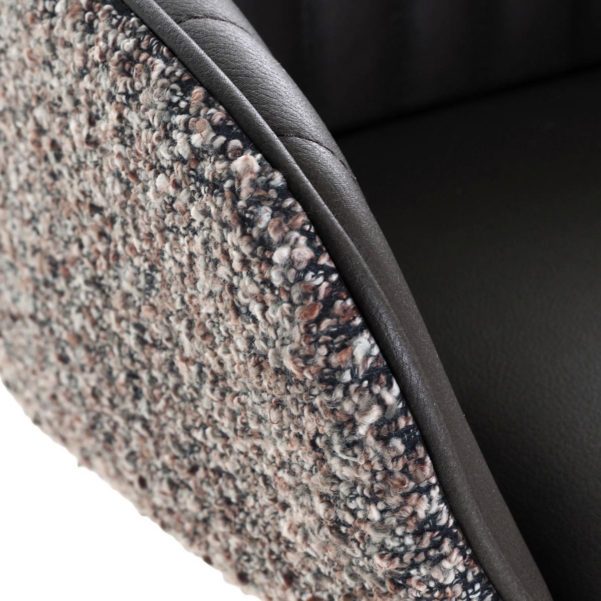 STOLIČKA S PODRÚČKAMI, ženilka, vzhľad kože, farba duba, tmavohnedá - farba duba/tmavohnedá, Konventionell, drevo/textil (60/83/65cm) - home24