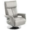 RELAXSESSEL in Leder Weiss  - Weiss/Edelstahlfarben, Design, Leder/Metall (78/112/85cm) - Cantus