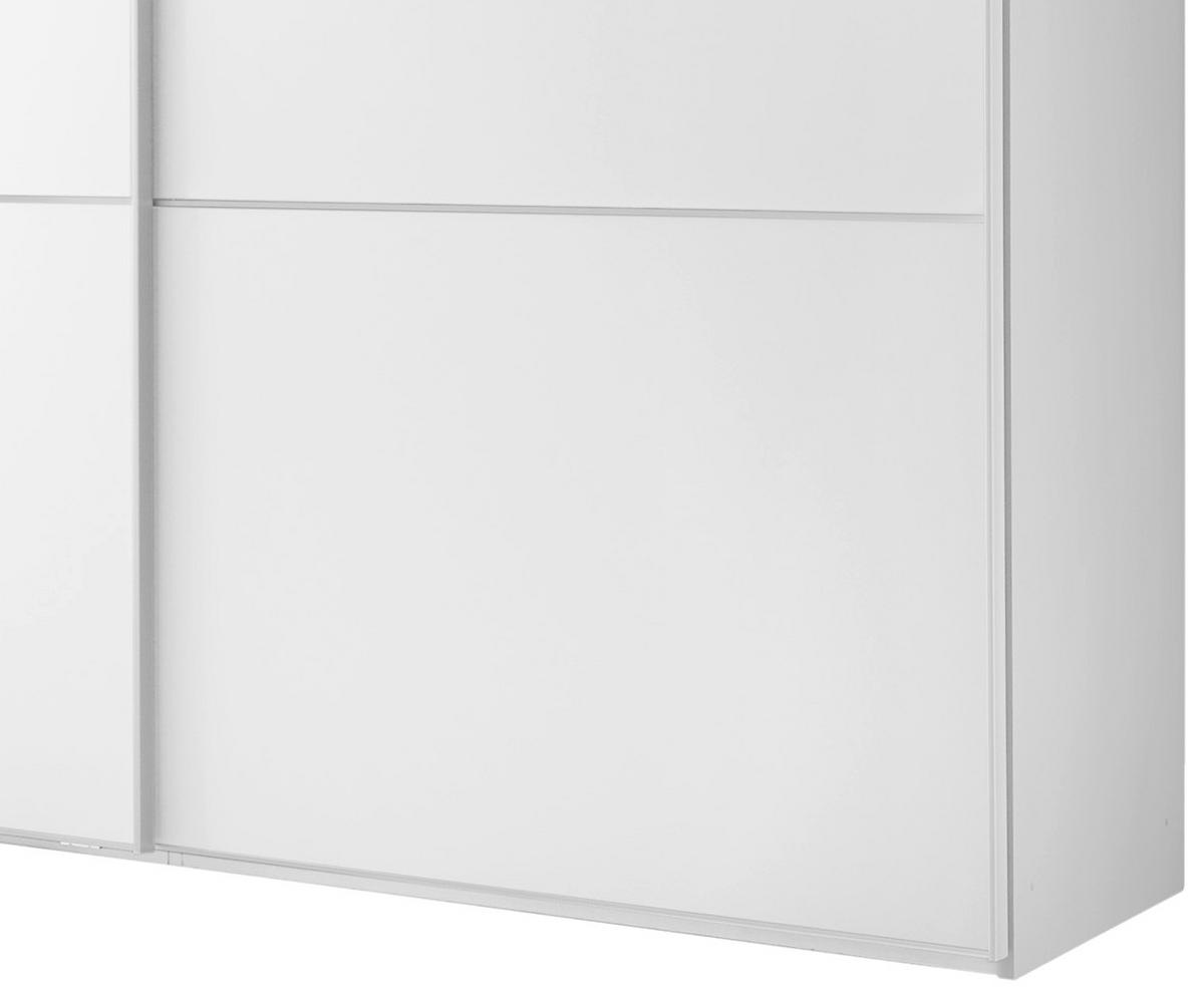 GARDEROB MED SKJUTDÖRRAR 188/222/68 cm 2-dörrar - vit/aluminiumfärg, Modern, trämaterial (188/222/68cm) - MID.YOU