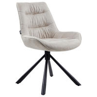 STUHL - Beige/Schwarz, Design, Textil/Metall (57/84/63cm) - Hom`in