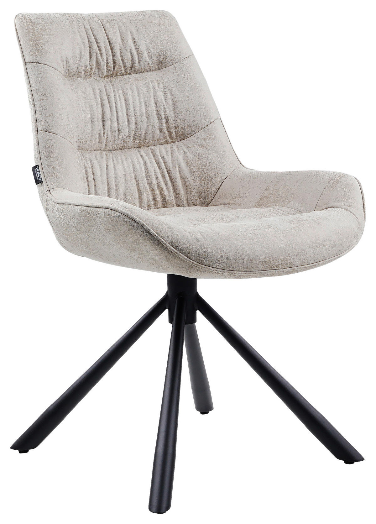 STUHL - Beige/Schwarz, Design, Textil/Metall (57/84/63cm) - Hom`in