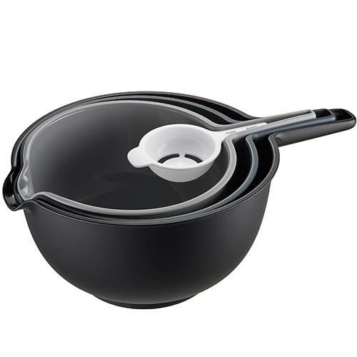 SCHÜSSELSET  - Dunkelgrau/Hellgrau, Basics, Kunststoff (23/12/35cm) - Gefu