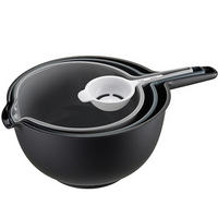 SET POSOD         23/12/35 cm  - temno siva/črna, Basics, umetna masa (23/12/35cm) - Gefu