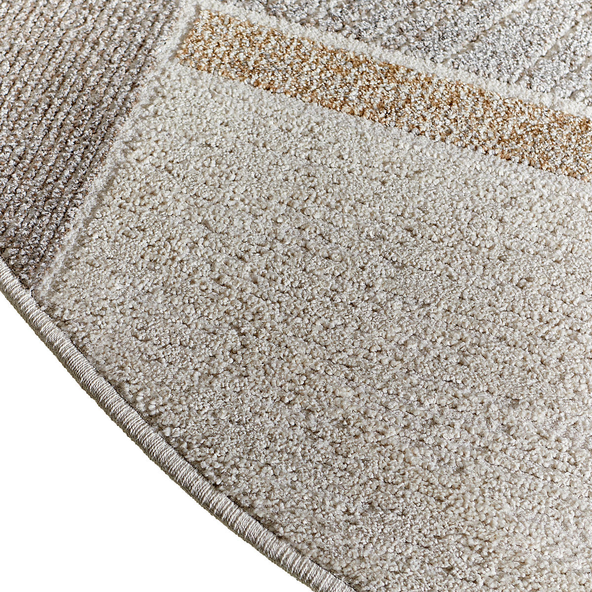 WEBTEPPICH 160 cm Valencia Grau, Goldfarben, Hellgrau  - Goldfarben/Hellgrau, Design, Textil (160cm)