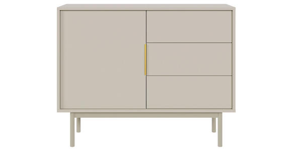 HIGHBOARD Kaschmir  - Kaschmir/Goldfarben, Design, Holzwerkstoff/Metall (104/139,5/39cm) - Xora