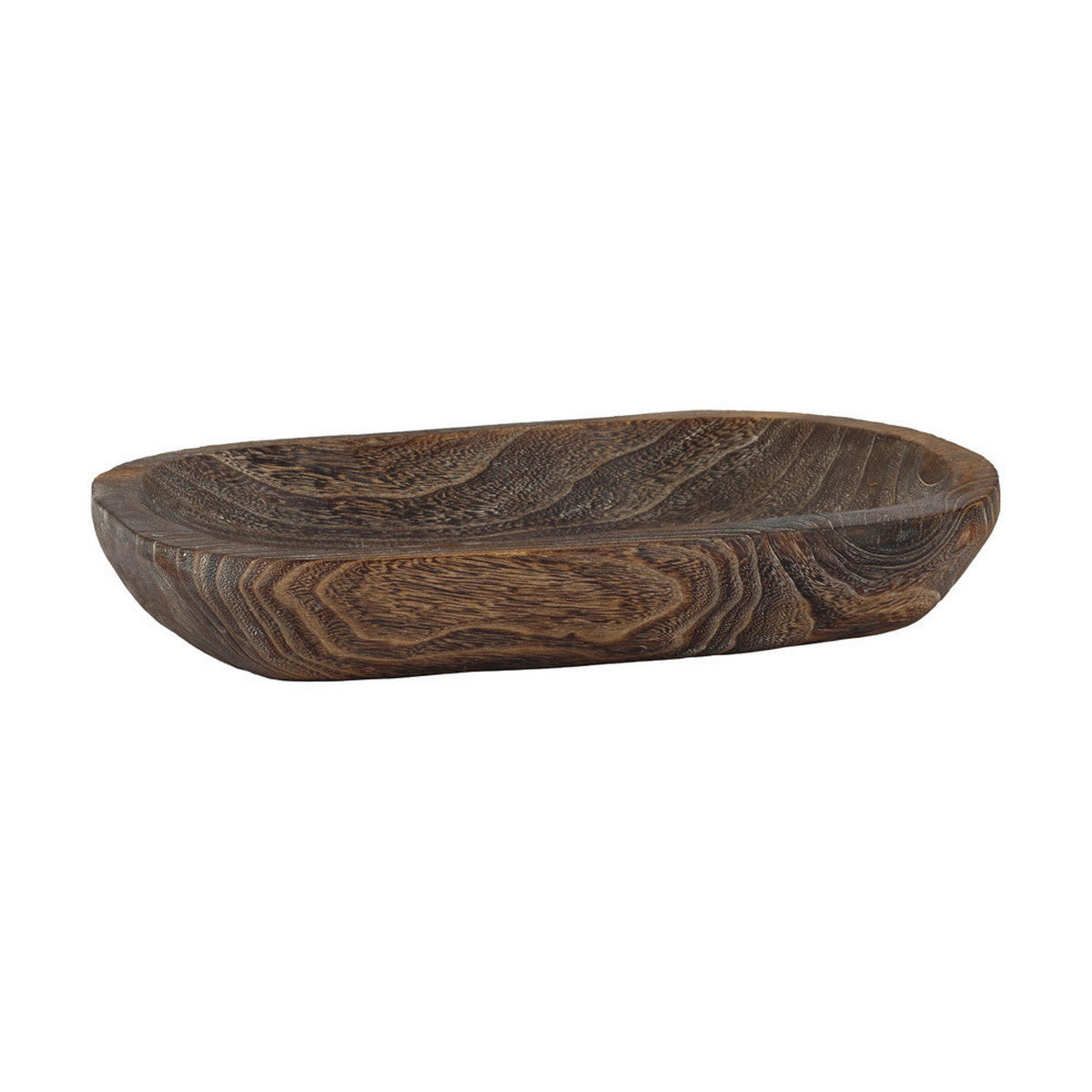 DEKORAČNÍ MISKA - tmavě hnědá, Basics, dřevo (37/6/24cm)