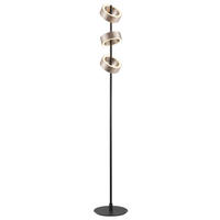 LED-STEHLEUCHTE - Schwarz/Braun, Design, Kunststoff/Metall (15/150cm) - Brilliant