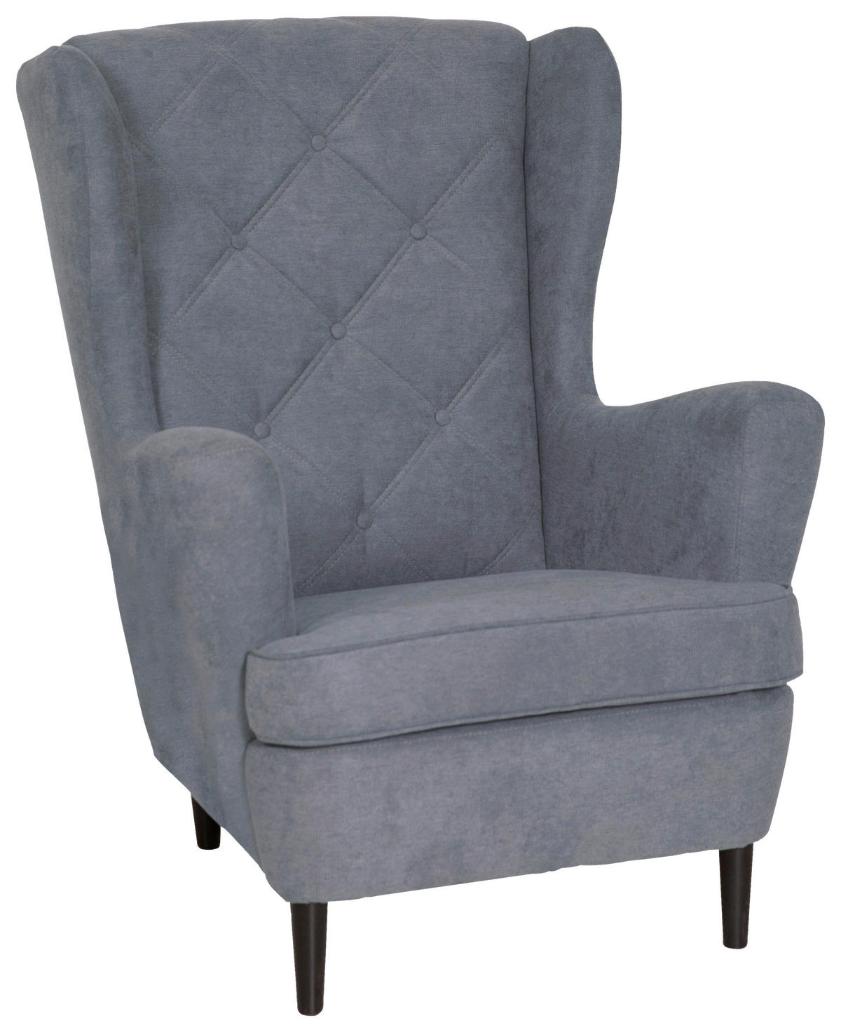 FÜLES FOTEL - sötétszürke, Basics, textil/fa (78/102/98cm) - Carryhome