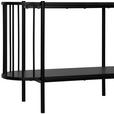 REGAL Schwarz  - Schwarz, Trend, Holzwerkstoff/Metall (80/95/34cm) - Xora