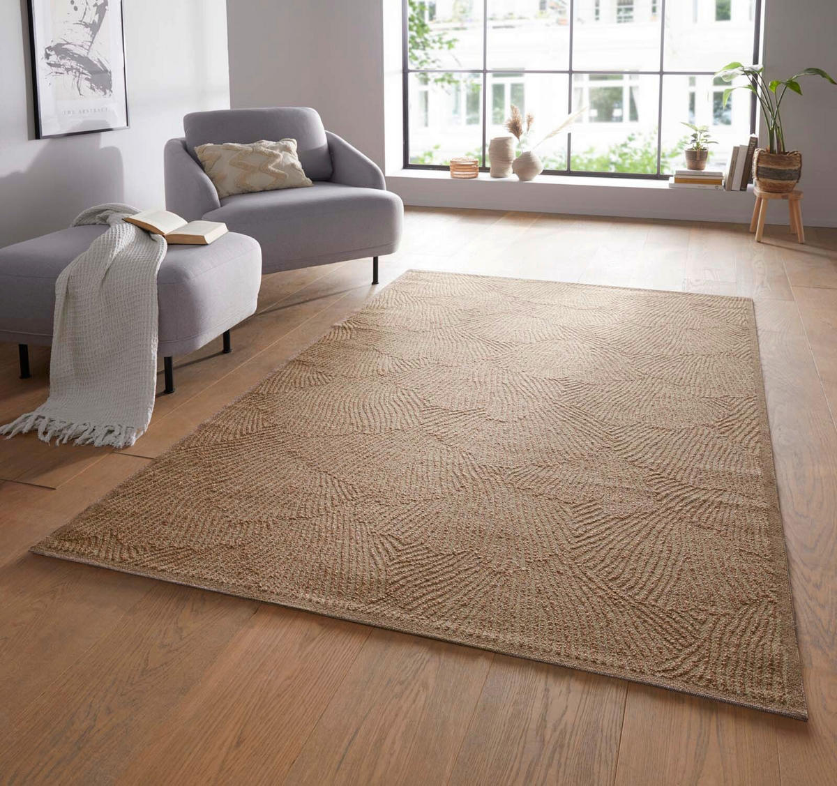 OUTDOORTEPPICH  für Terrasse und Balkon 240/330 cm Ginko Cognac  - Cognac, KONVENTIONELL, Textil (240/330cm) - Novel