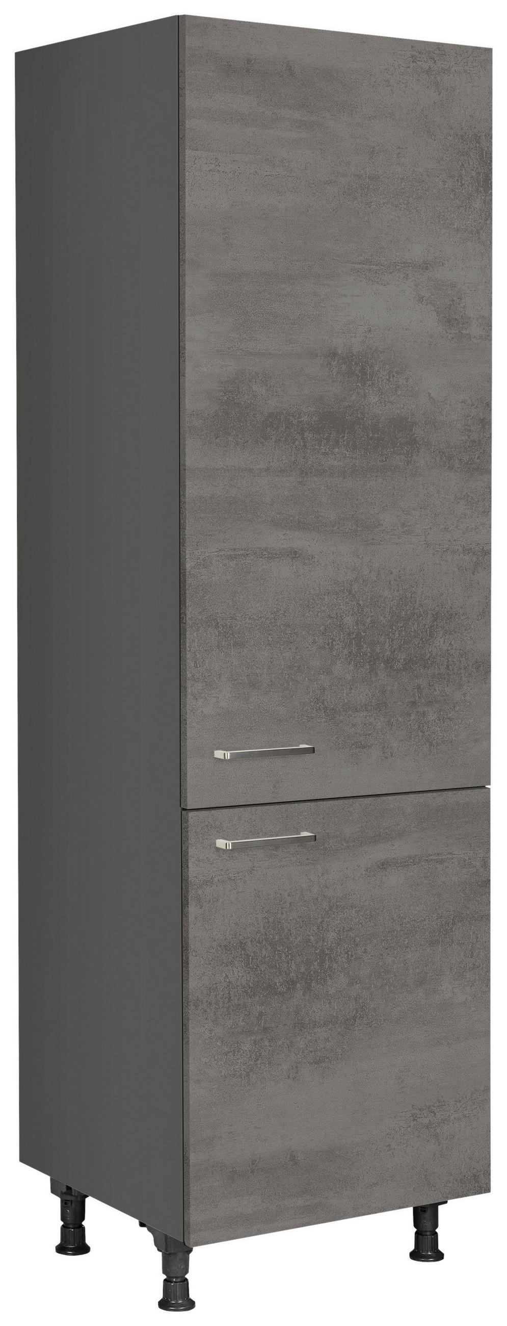 GERÄTEUMBAUSCHRANK 60/216,6/58 cm  in Schieferfarben  - Schieferfarben/Edelstahlfarben, MODERN, Holzwerkstoff/Metall (60/216,6/58cm) - Nobilia