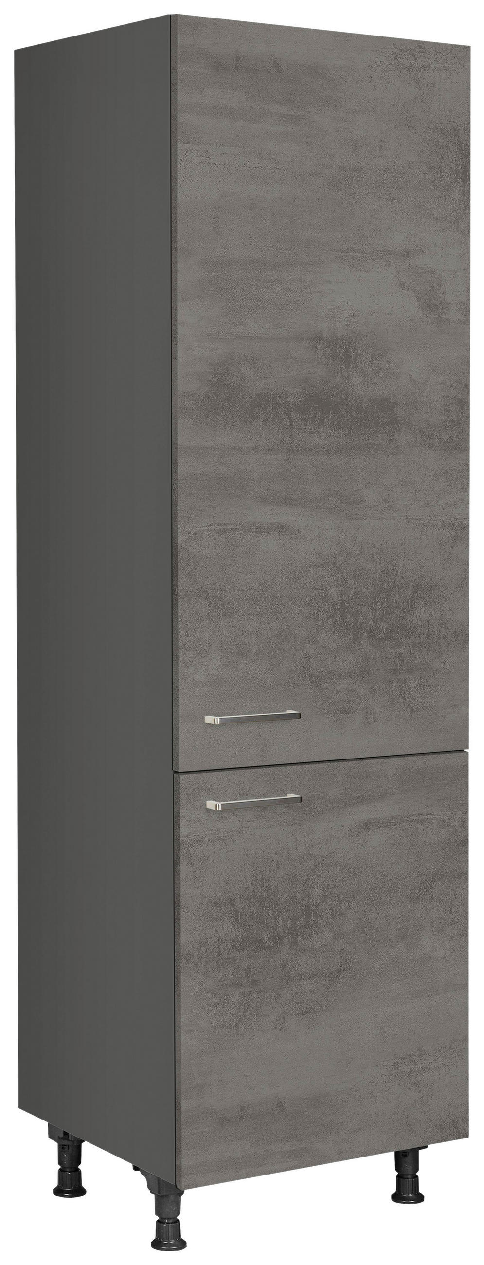 GERÄTEUMBAUSCHRANK 60/216,6/58 cm  Schieferfarben  - Schieferfarben/Edelstahlfarben, Modern, Holzwerkstoff/Metall (60/216,6/58cm) - Nobilia