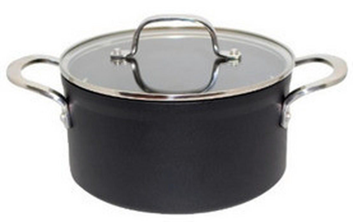 KOCHTOPF Silver Cast 2,8 L  - Transparent/Schwarz, Basics, Glas/Metall (20cm) - ELO