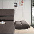 ECKSOFA  in Flachgewebe Greige  279-327/176-217 cm  - Greige/Schwarz, Design, Textil/Metall (279-327/176-217cm) - Dieter Knoll