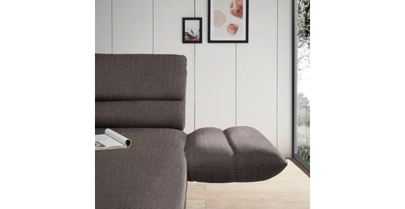 ECKSOFA  in Flachgewebe Greige  279-327/176-217 cm  - Greige/Schwarz, Design, Textil/Metall (279-327/176-217cm) - Dieter Knoll