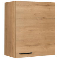 KÜCHENOBERSCHRANK 60/72/35 cm  in Eichefarben  - Eichefarben/Schwarz, MODERN, Holzwerkstoff/Metall (60/72/35cm) - Nobilia