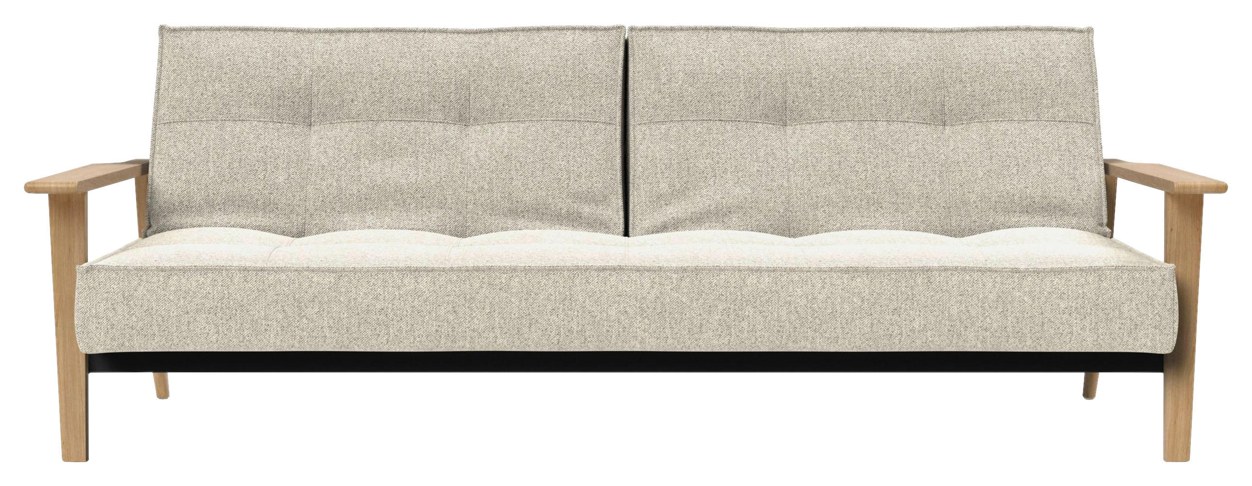 SCHLAFSOFA Flachgewebe Naturfarben  - Eichefarben/Naturfarben, Design, Holz/Textil (232/80/99cm) - Innovation