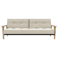SCHLAFSOFA Flachgewebe Naturfarben  - Eichefarben/Naturfarben, Design, Holz/Textil (232/80/99cm) - Innovation