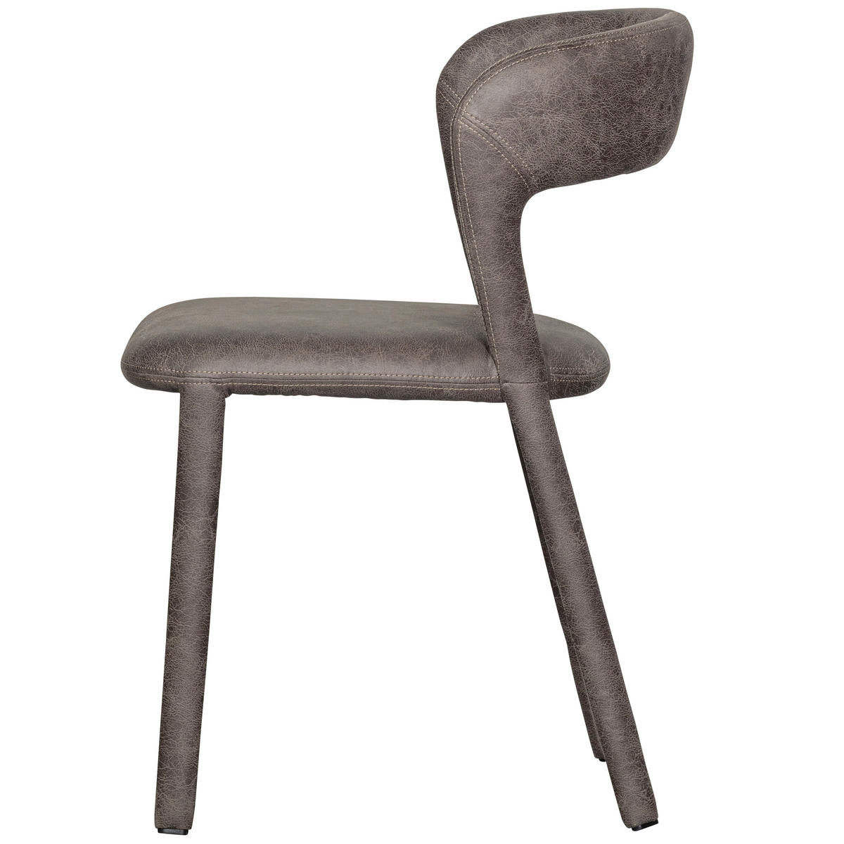 STUHL-SET 2 Stück  Lederlook  - Schwarz/Grau, MODERN, Kunststoff/Textil (51/76/56cm) - Livetastic