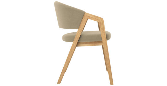 ARMLEHNSTUHL in Mikrofaser - Taupe, KONVENTIONELL, Holz/Textil (59/96/60cm) - Carryhome