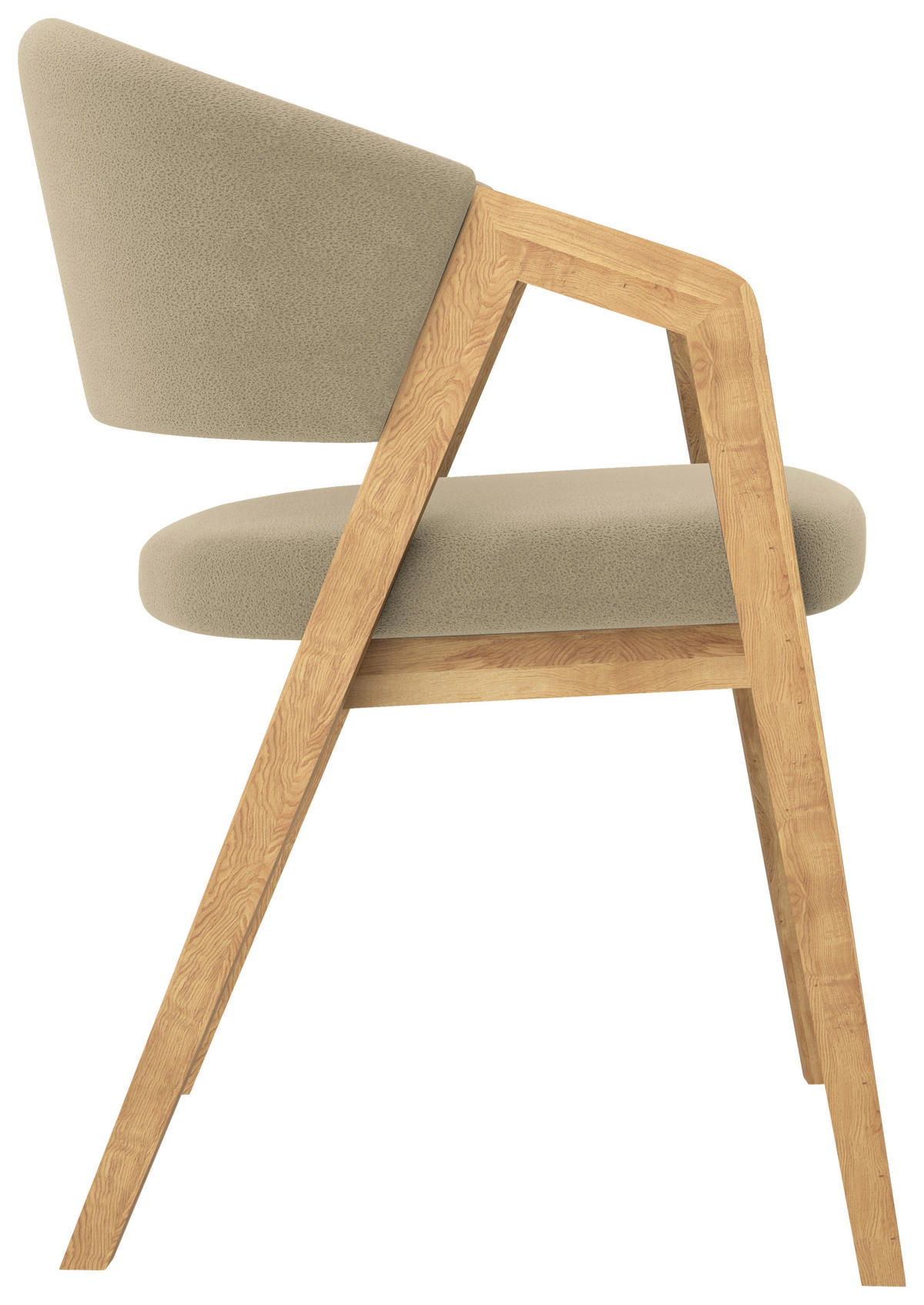 ARMLEHNSTUHL  in Mikrofaser  - Taupe, KONVENTIONELL, Holz/Textil (59/96/60cm) - Carryhome