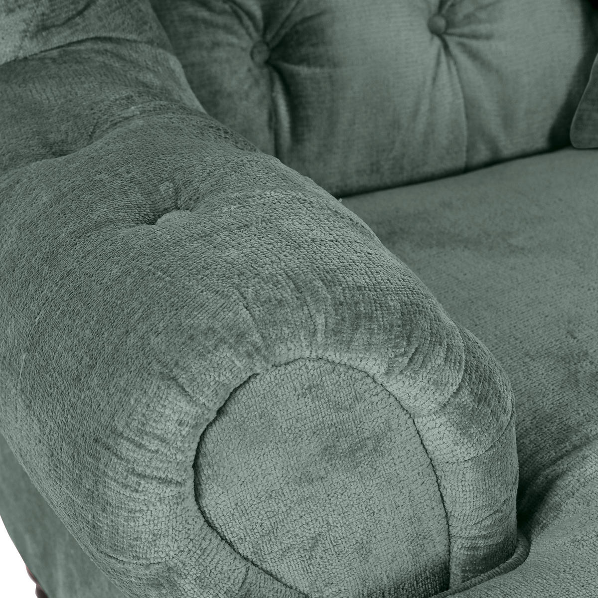 XXL-SESSEL in Chenille Petrol  - Petrol/Schwarz, Design, Holz/Textil (127/106/149cm) - Landscape