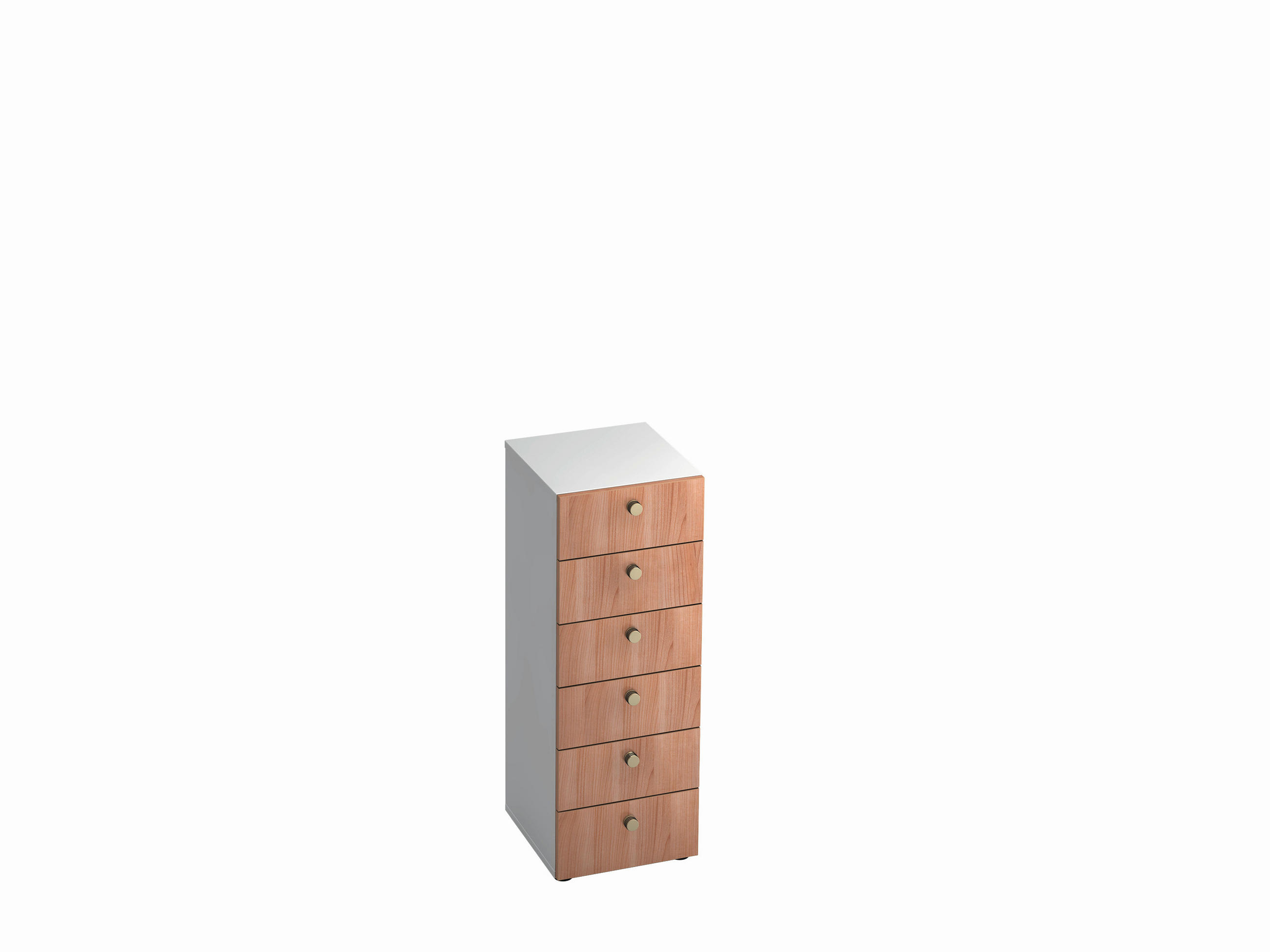 KOMMODE , 40/110/42 cm, 6 Schublade(n)  - Nussbaumfarben/Alufarben, KONVENTIONELL, Holzwerkstoff/Metall (40/110/42cm) - Venda