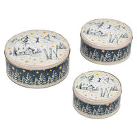 KEKSDOSENSET 3-teilig  - Multicolor, Basics, Metall (19,0/8,0/19,0cm) - X-Mas