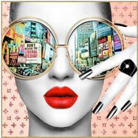 BILD  - Hellbraun/Multicolor, Trend, Glas/Papier (80/80/4cm) - Kare-Design