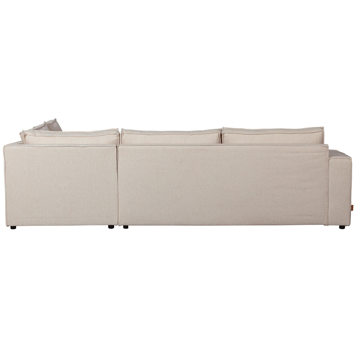ECKSOFA in Webstoff Naturfarben  283/197 cm  - Schwarz/Naturfarben, Design, Holzwerkstoff/Kunststoff (283/197cm) - Livetastic