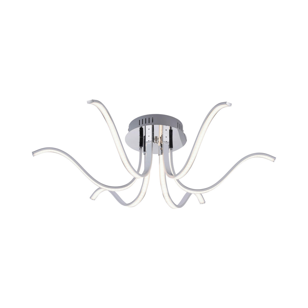 DECKENLEUCHTE Valerie 67/67/21 cm   - Silberfarben, Design, Kunststoff/Metall (67/67/21cm)