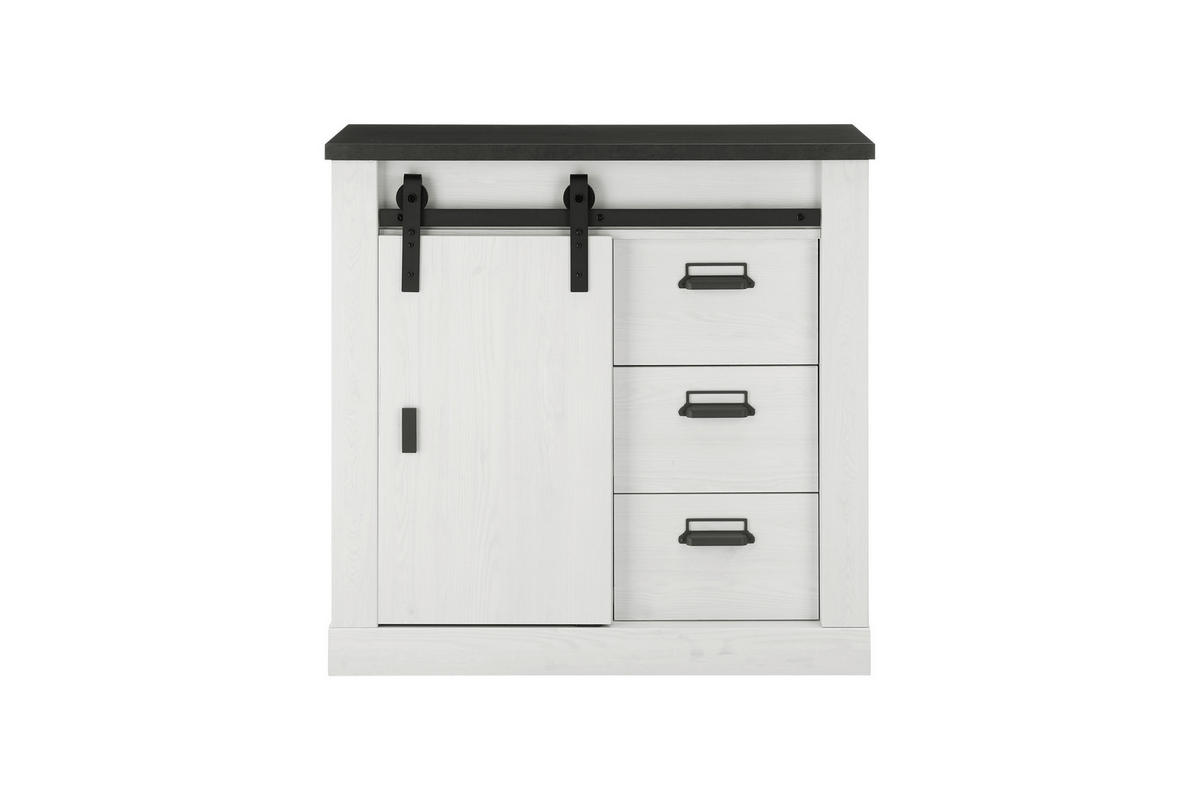 SCHUHSCHRANK  in 93/91/43 cm  - Anthrazit/Schwarz, Design, Holzwerkstoff/Metall (93/91/43cm) - Modante