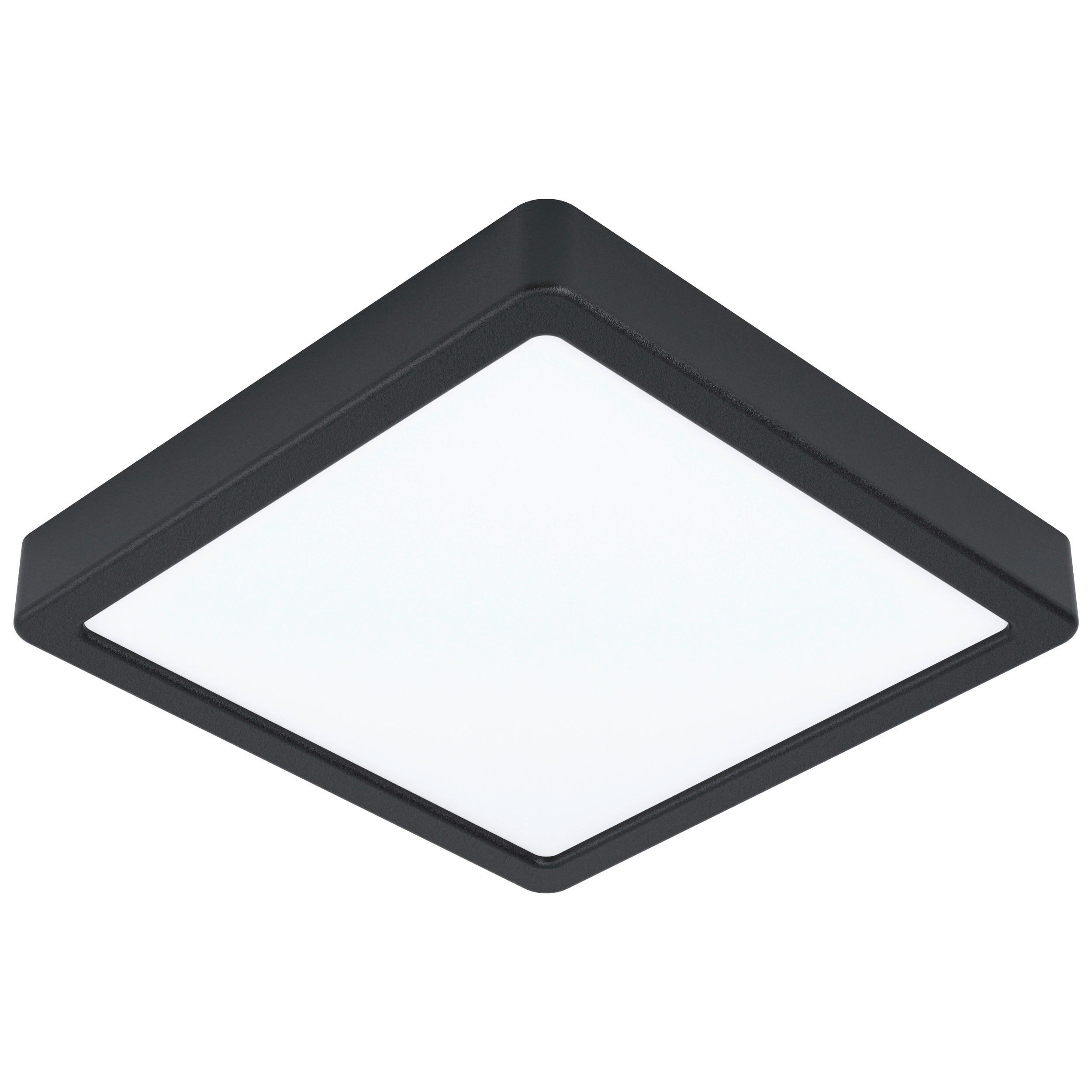 LED-DECKENLEUCHTE 16,5 W    21/21/2,8 cm  - Schwarz/Weiß, Basics, Kunststoff/Metall (21/21/2,8cm) - Novel