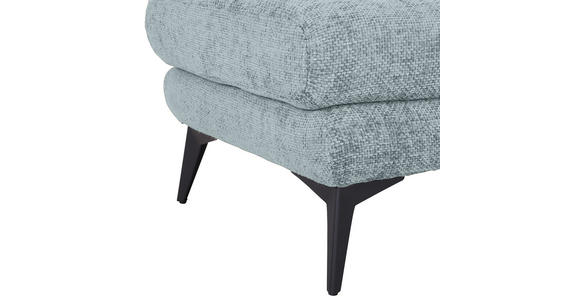BIGSOFA Chenille Hellblau - Schwarz/Hellblau, KONVENTIONELL, Textil/Metall (215/70/98cm) - Carryhome
