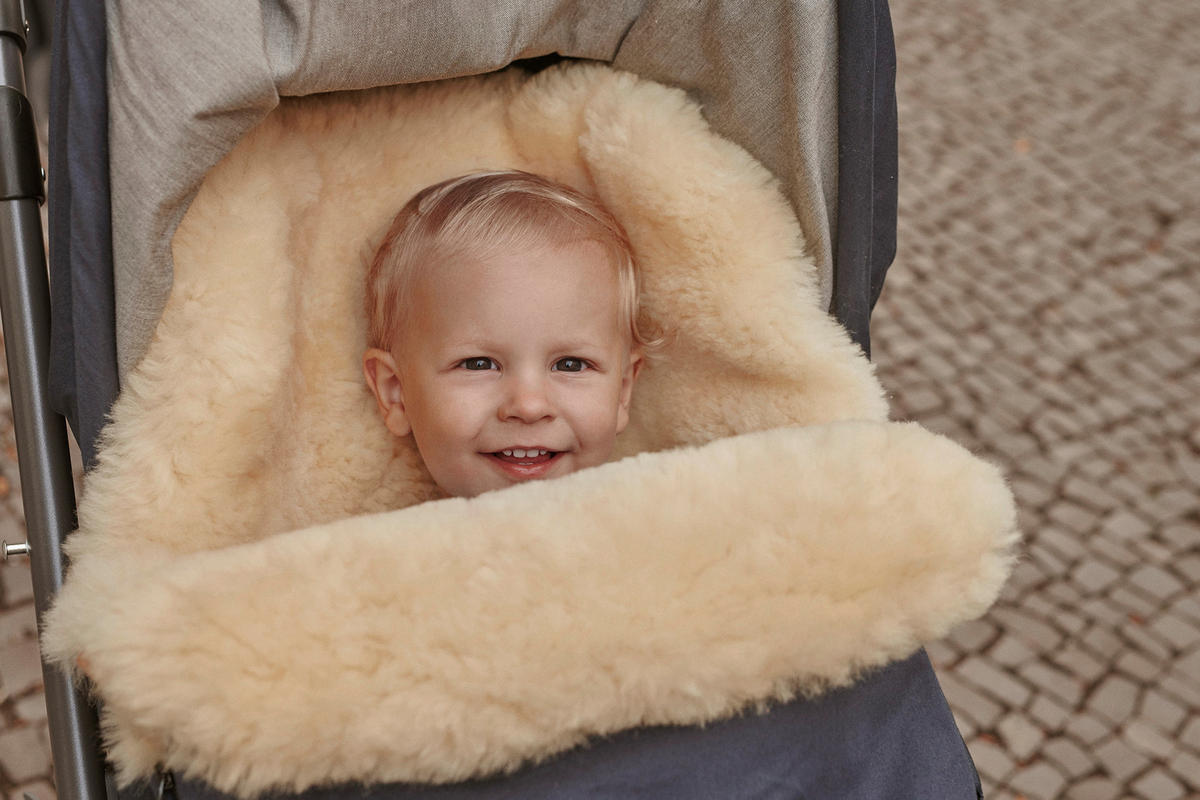 FELLSACK  - Dunkelgrau, Basics, Textil/Fell (46/105cm) - Naturkind