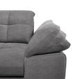 ECKSOFA in Mikrofaser Dunkelgrau  - Chromfarben/Dunkelgrau, Design, Textil/Metall (180/265cm) - Carryhome